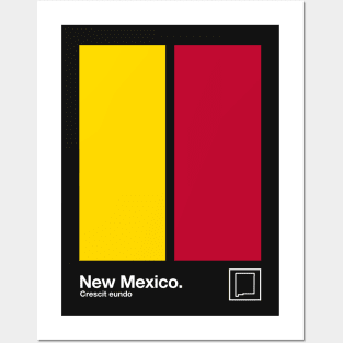 New Mexico State Flag  // Original Minimalist Artwork Poster Design Posters and Art